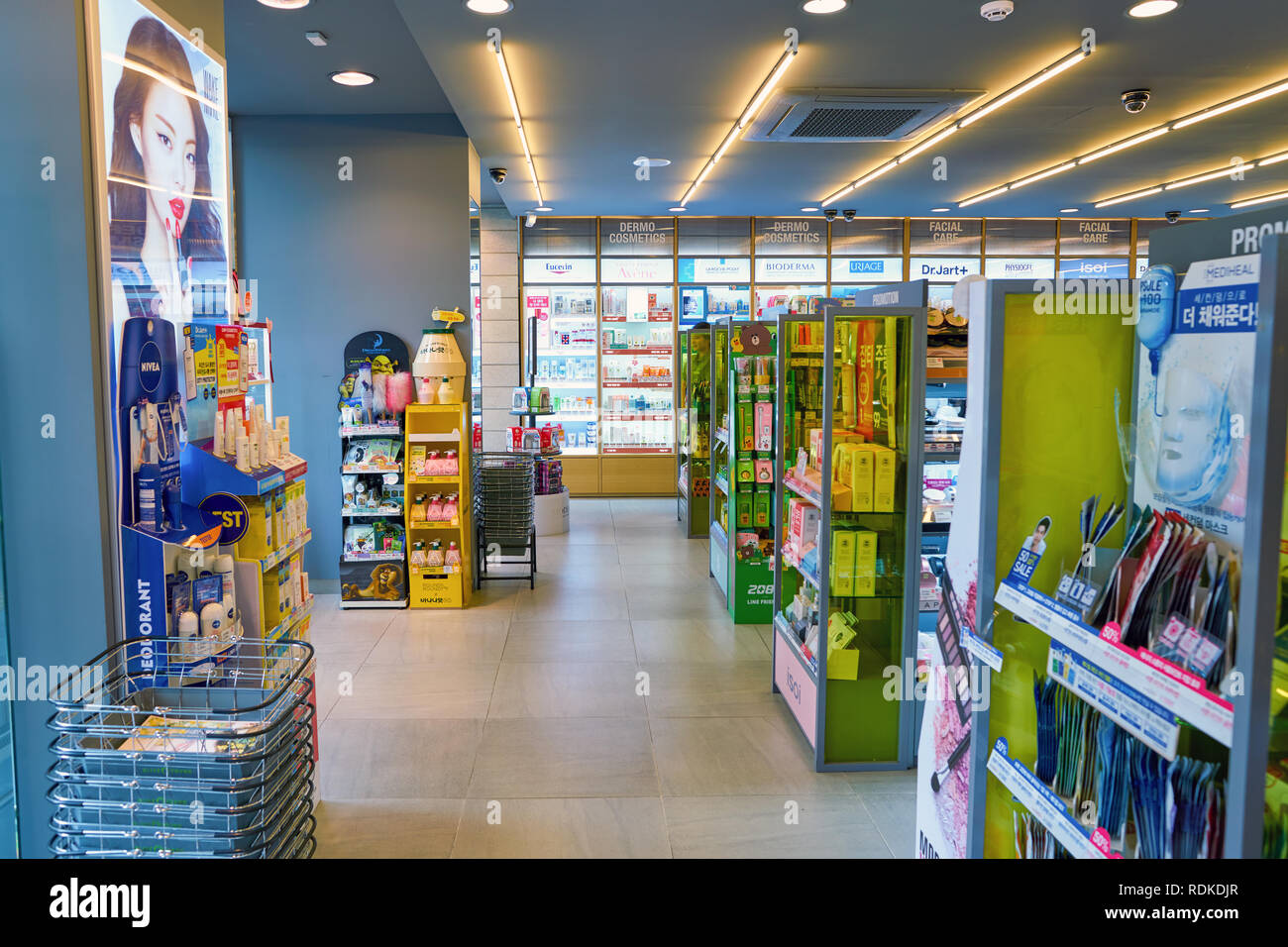 SEOUL, SOUTH KOREA CIRCA MAY, 2017 inside Olive Young store in Seoul