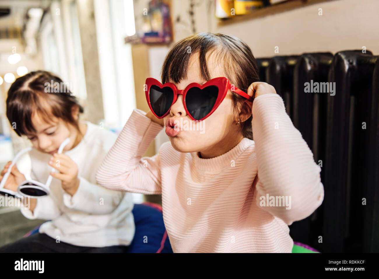 bright red sunglasses