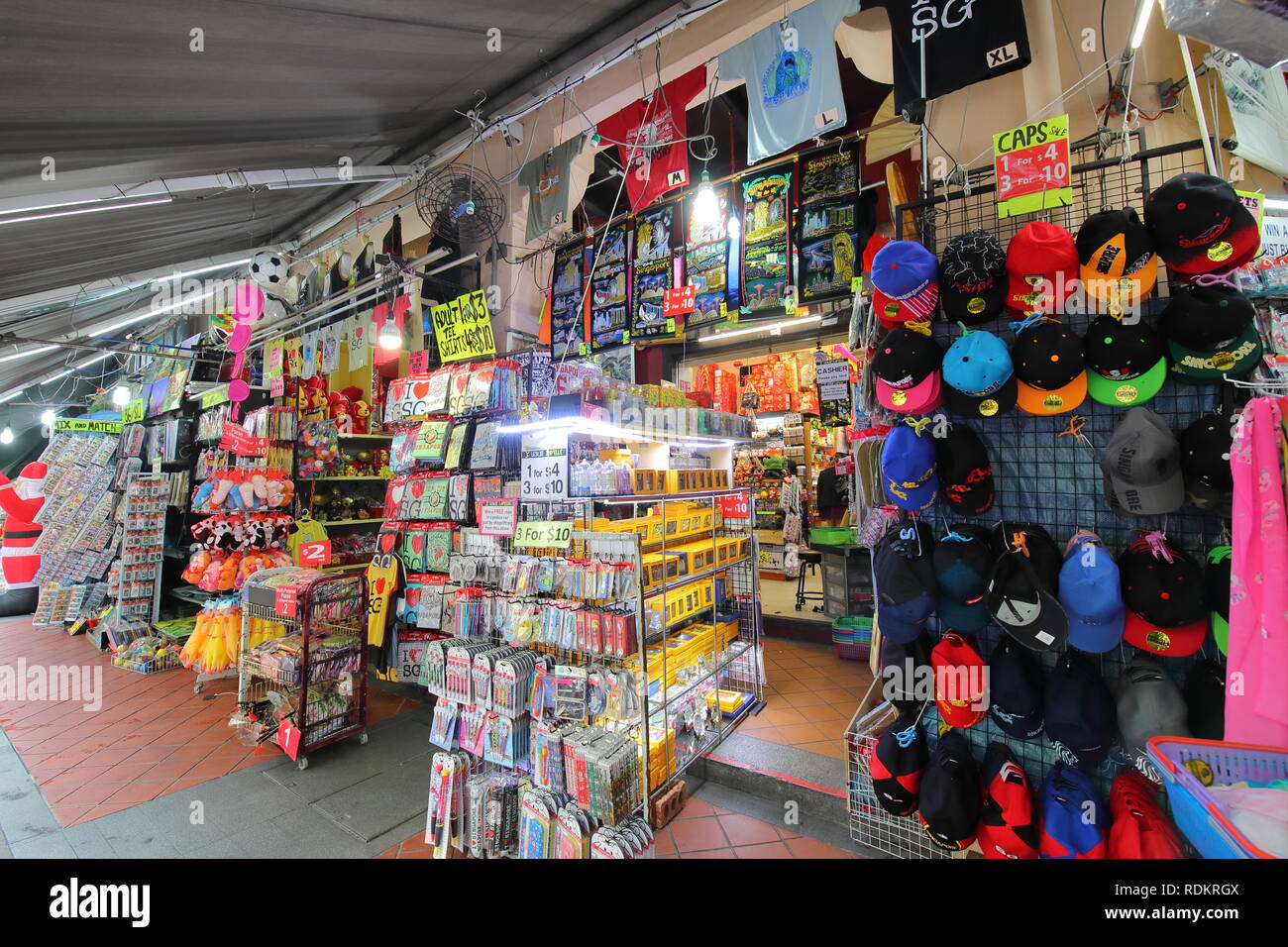 Souvenir shop sells Singaporean souvenir in Chinatown Singapore Stock Photo Alamy