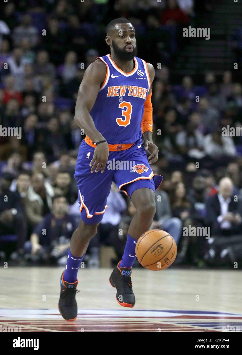 Tim Hardaway Jr. during the NBA London Game 2019 at the O2 Arena, London Stock Photo