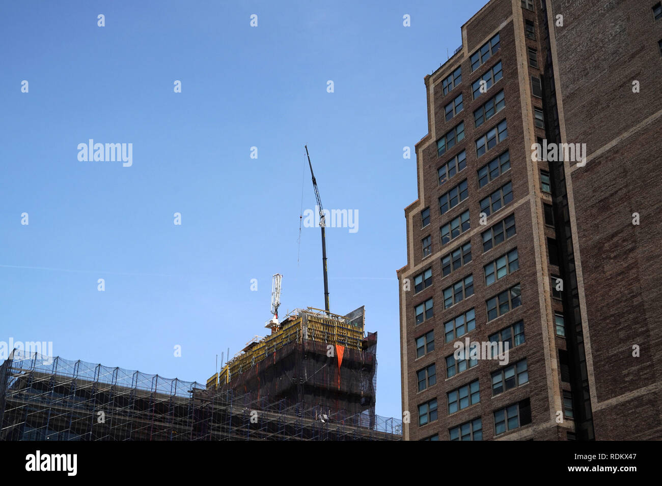 new york city manhattan skyscraper under construction detail Stock ...