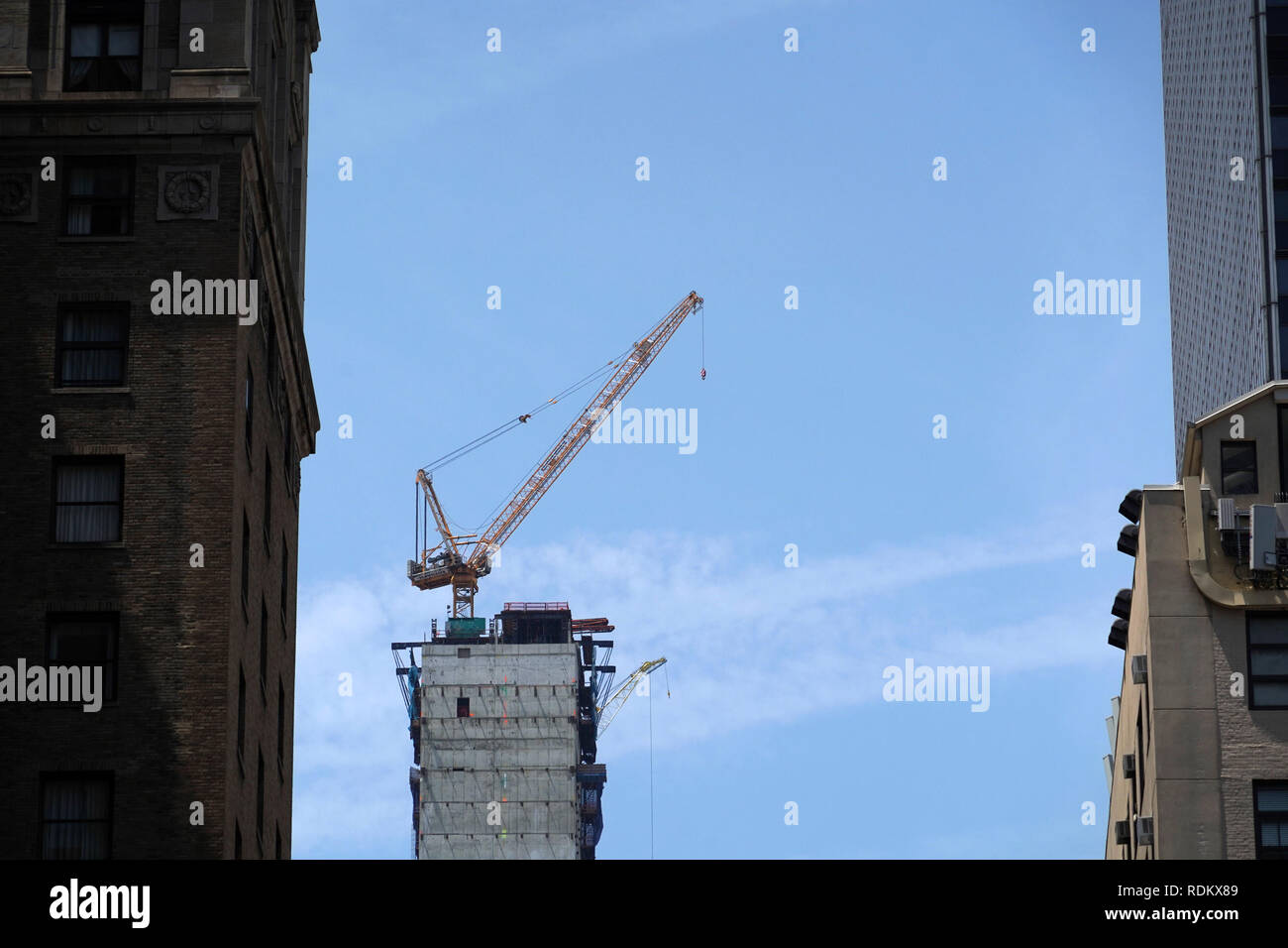 new york city manhattan skyscraper under construction detail Stock ...