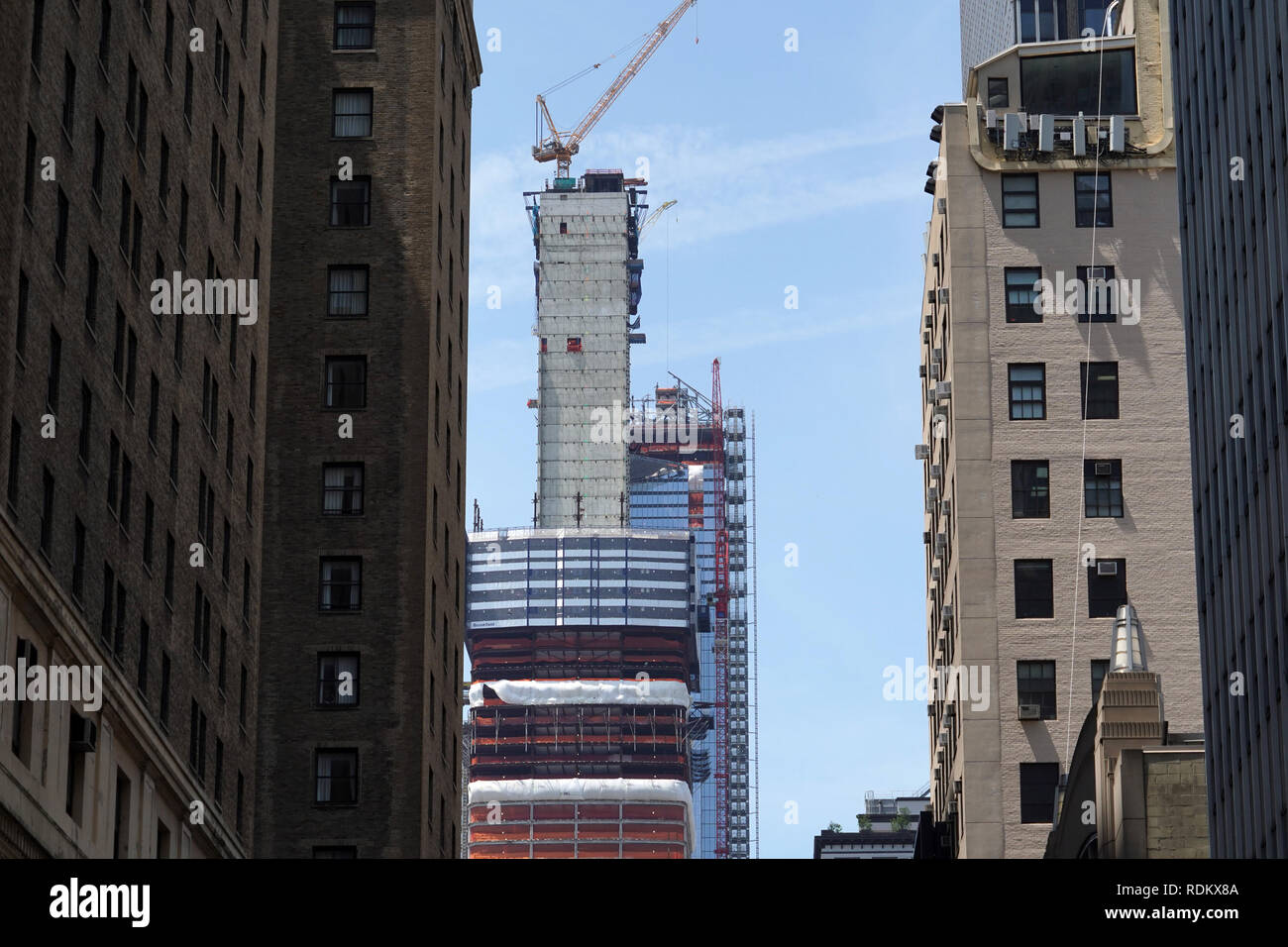 new york city manhattan skyscraper under construction detail Stock ...