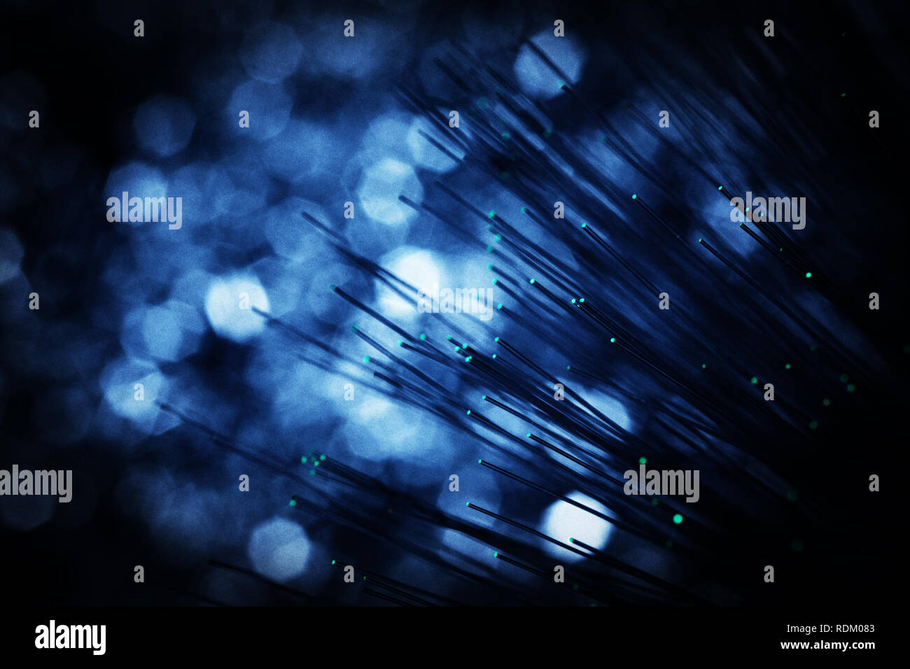 Fibre optic with lights Stock Photo