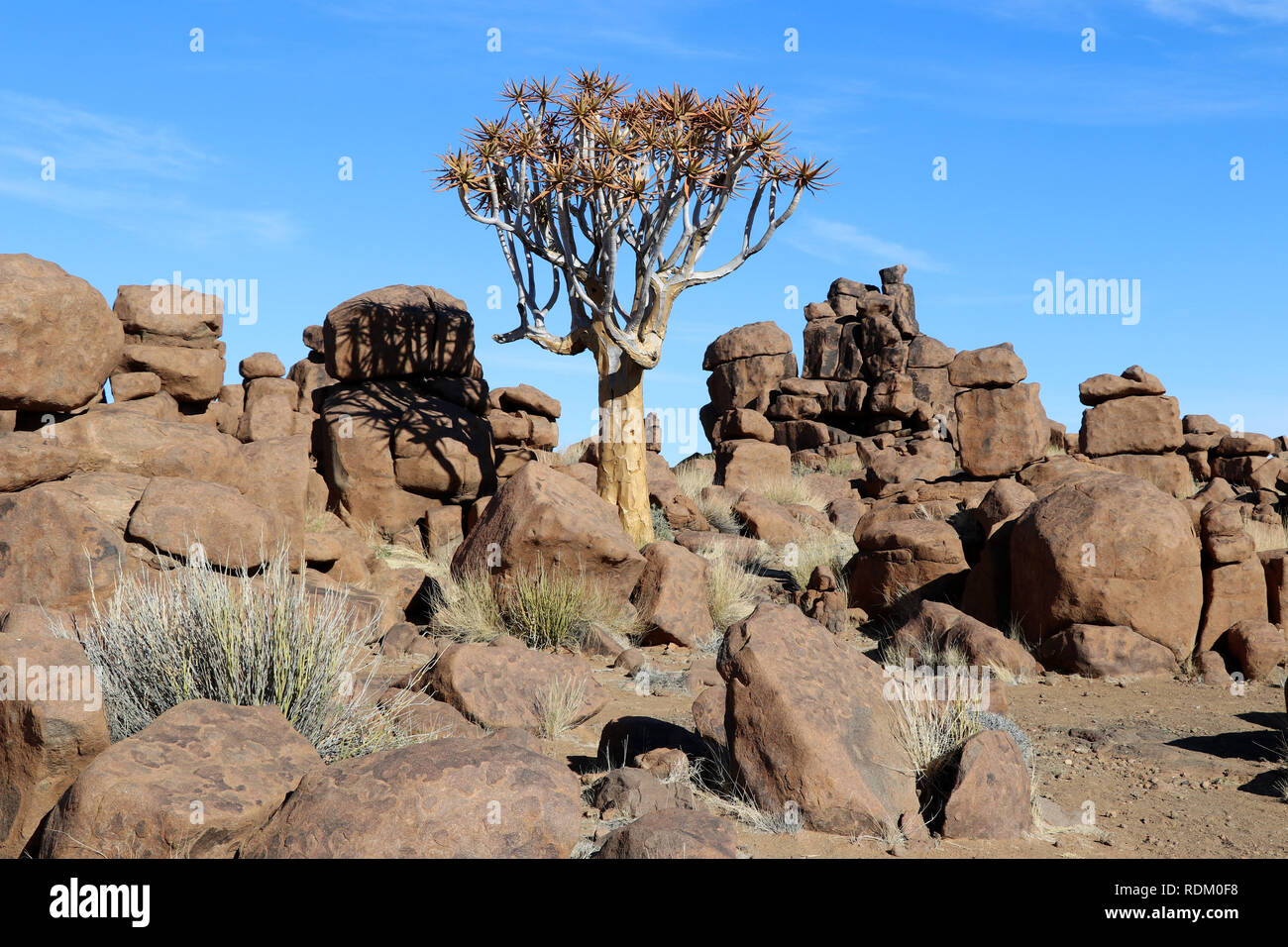 Giant playground - a bizarre rock landscape at Keetmanshoop - Namibia Stock Photo