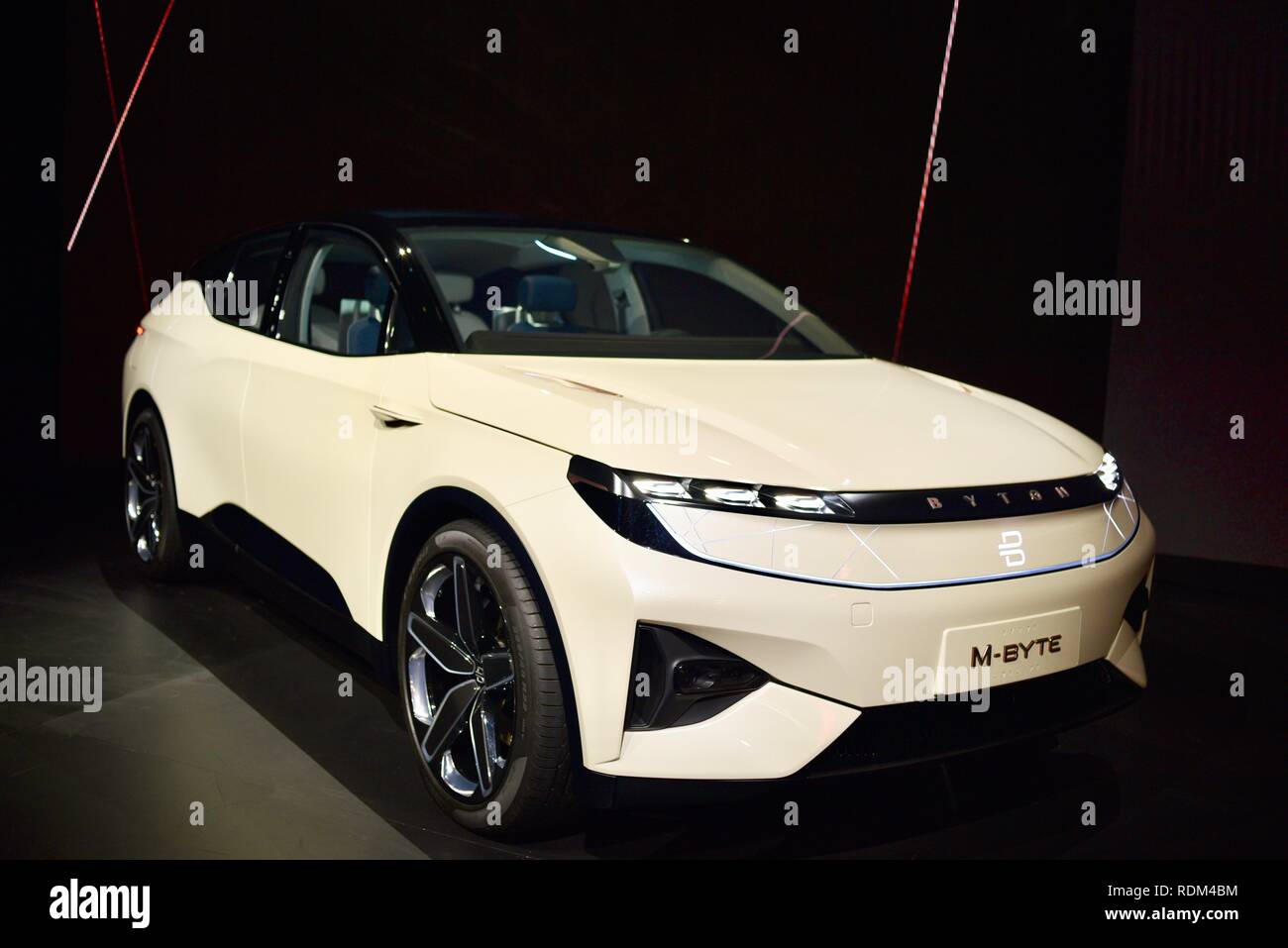 Byton all electric vehicle (EV) MByte concept connected car displayed