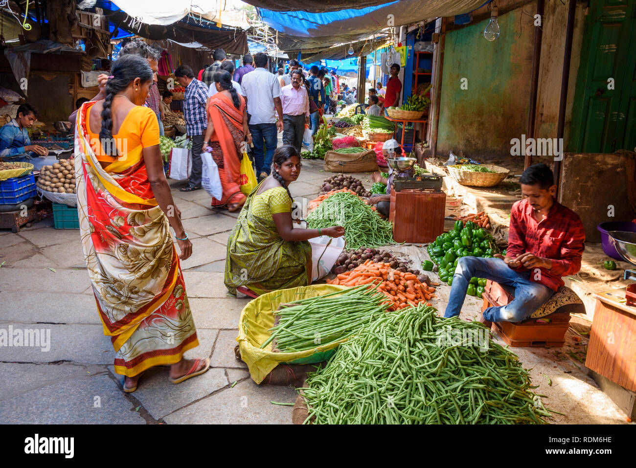 Vegetable market, Devaraja market, Mysore. Mysuru, Karnataka, India
