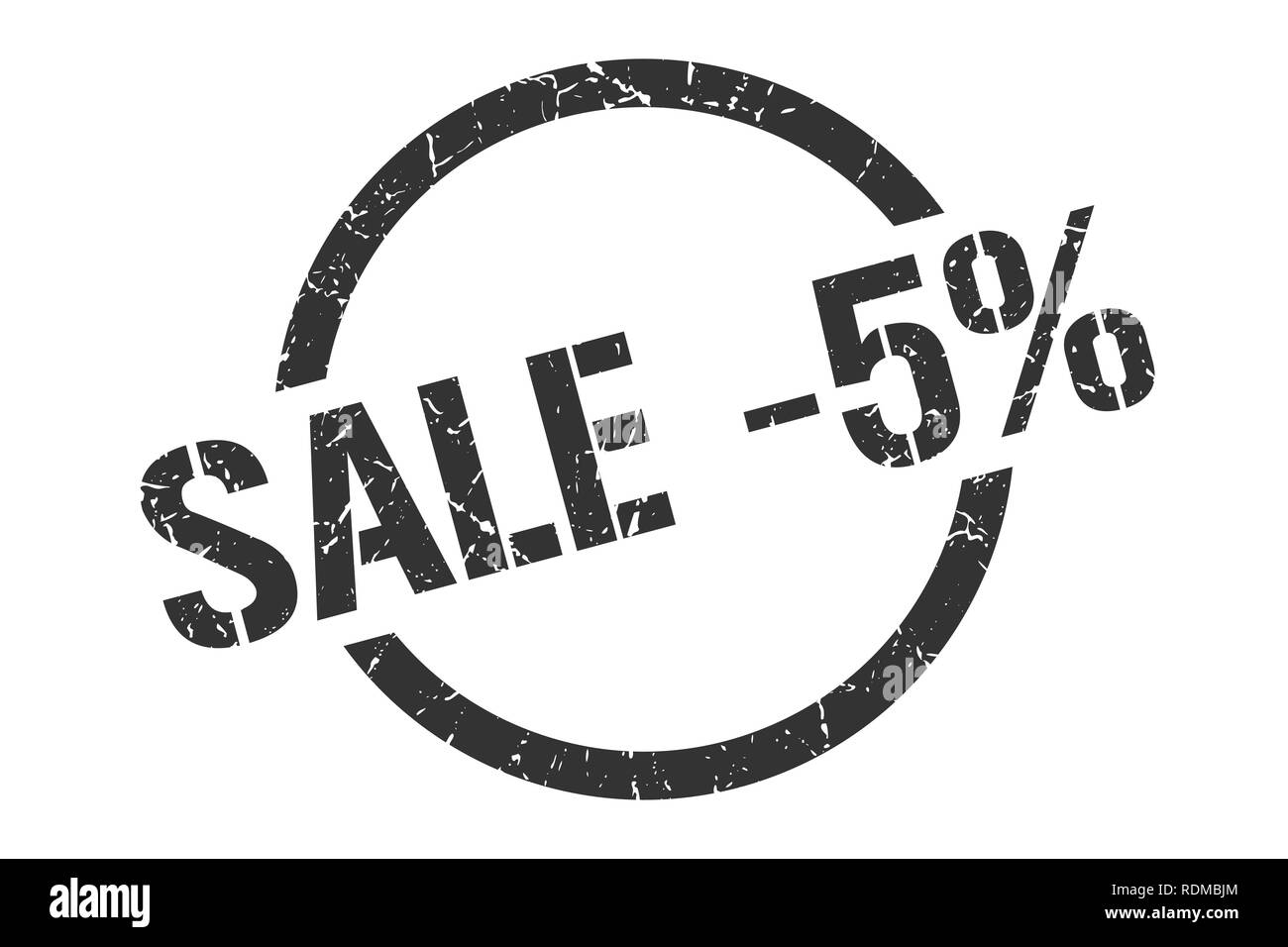 sale -5% black round stamp Stock Vector Image & Art - Alamy