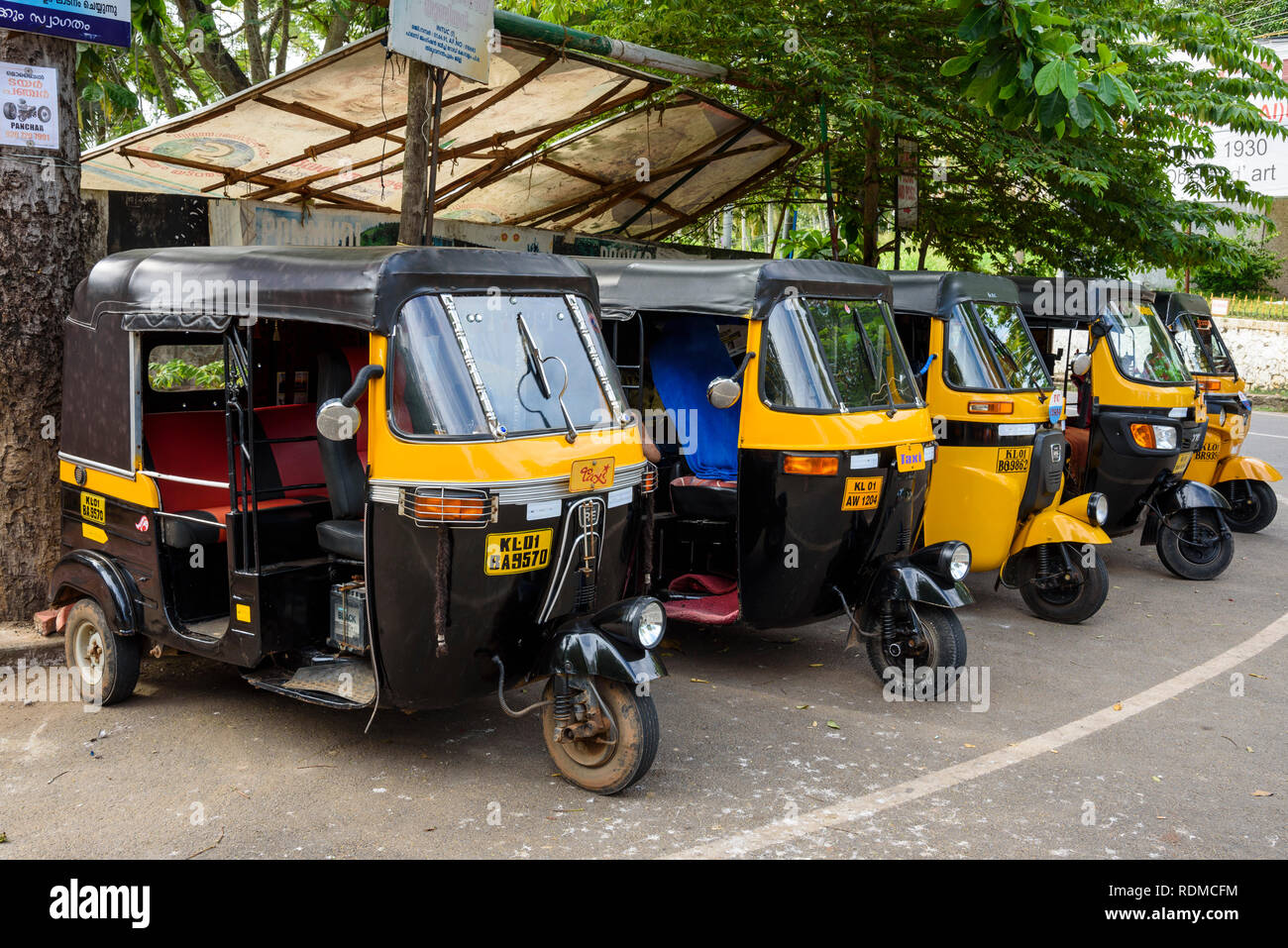 Auto rickshaws, Kerala, India Stock Photo