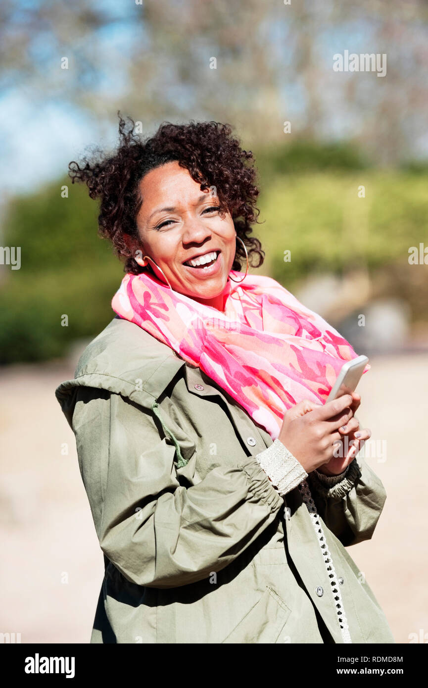 Mixed race woman and spring hi-res stock photography and images - Alamy