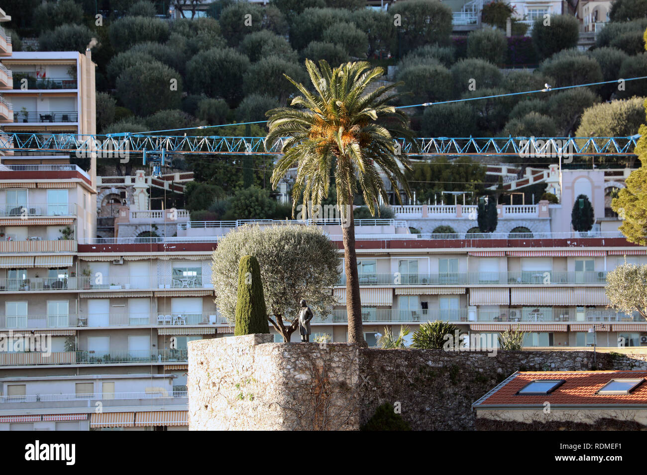 Monaco, MonteCarlo Real Estate Architecture On Mountain Hill