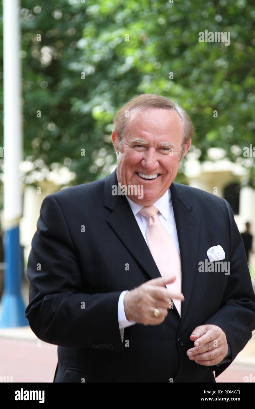 ANDREW NEIL. BRITISH JOURNALISTS. BROARDCASTERS. THIS WEEK POLITICS SHOW. Stock Photo