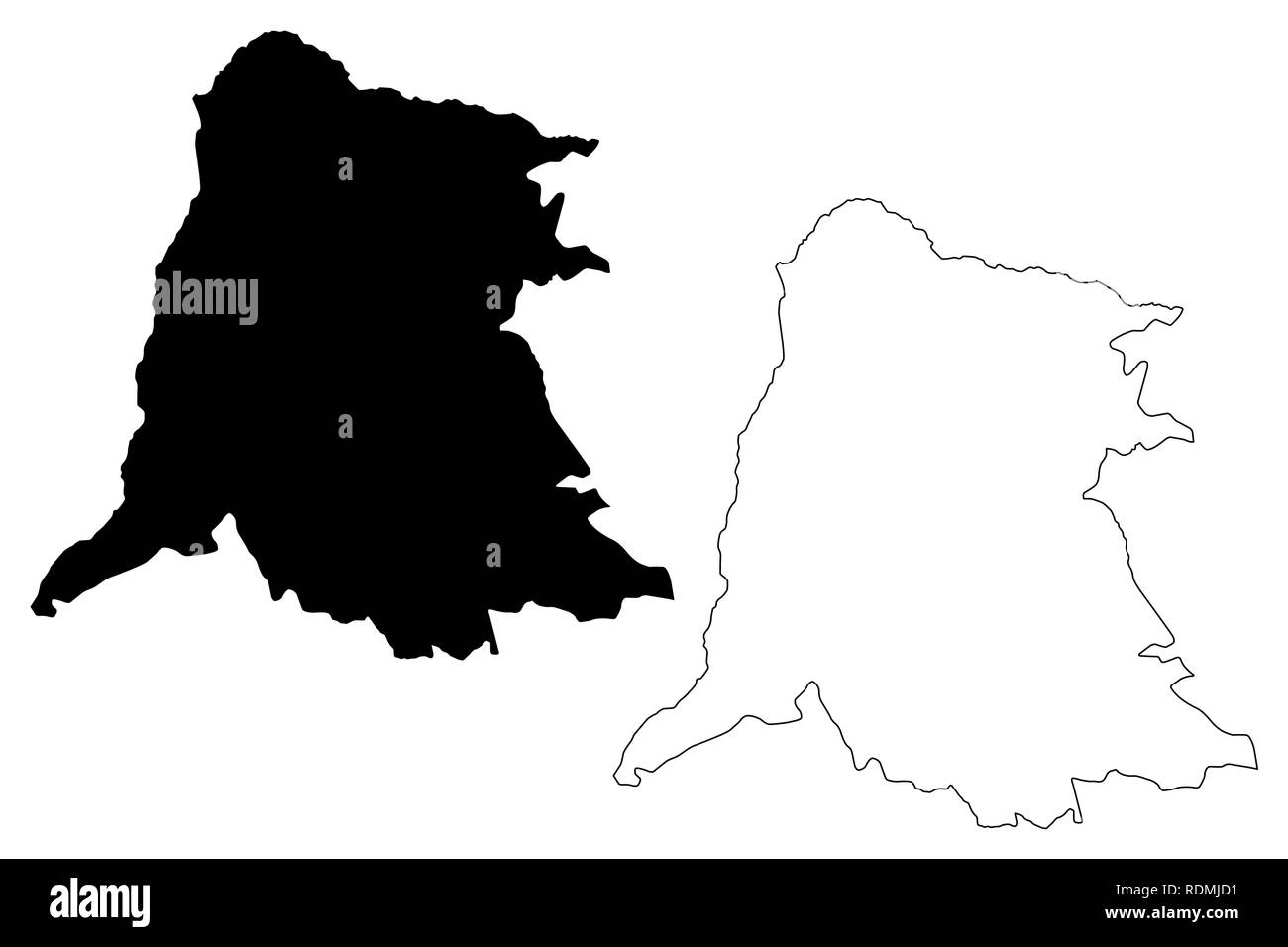 Equateuri Province (Democratic Republic of the Congo, DR Congo, DRC, Congo-Kinshasa) map vector illustration, scribble sketch Province of Equateuri ma Stock Vector