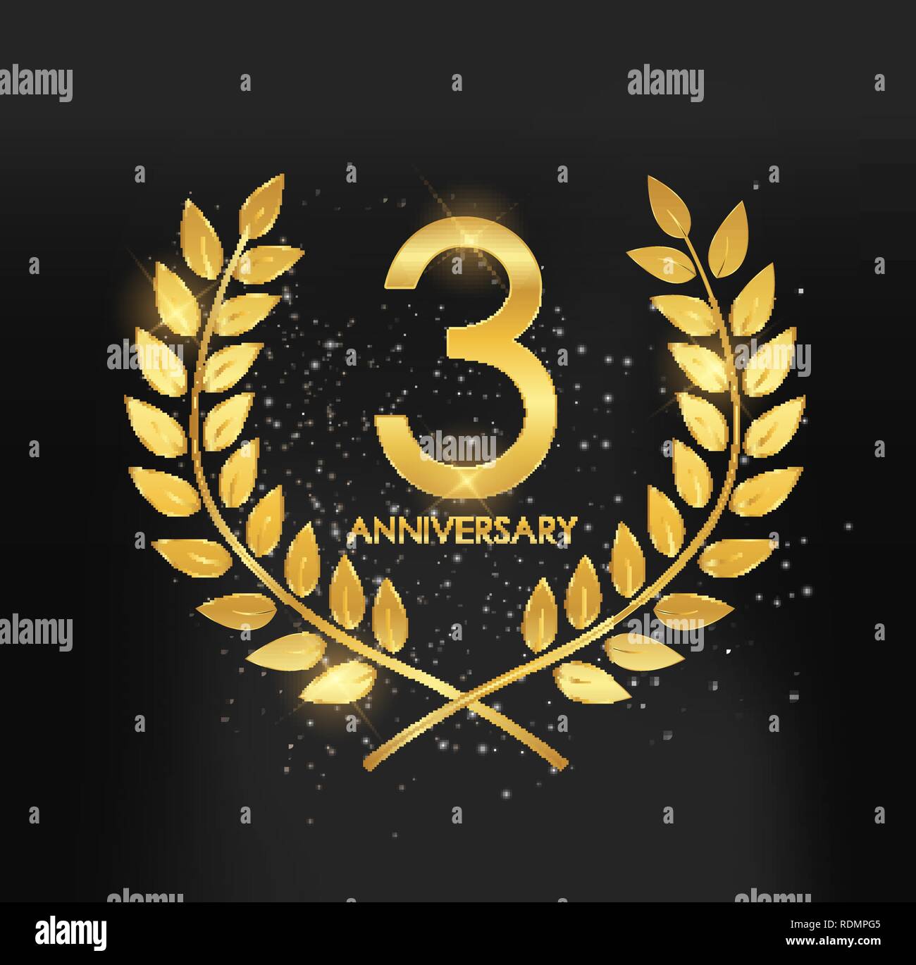 Template Logo 3 Years Anniversary Vector Illustration EPS10 Stock ...