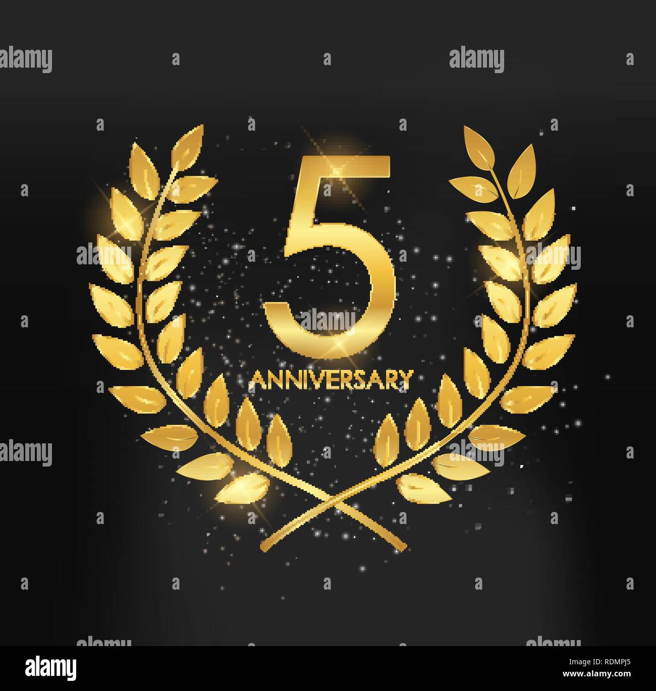 Template Logo 5 Years Anniversary Vector Illustration Eps10 Stock Vector Image Art Alamy