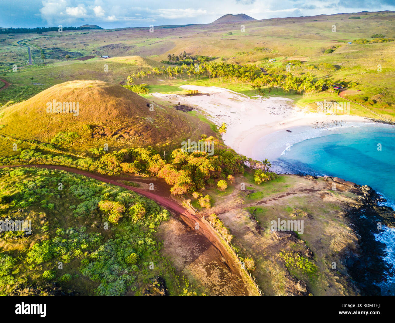 an-aerial-view-from-the-drone-of-anakena-beach-an-amazing-idyllic-and