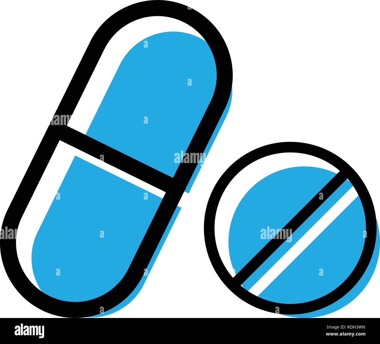 Pill medicine icon graphic design template vector isolated Stock Vector