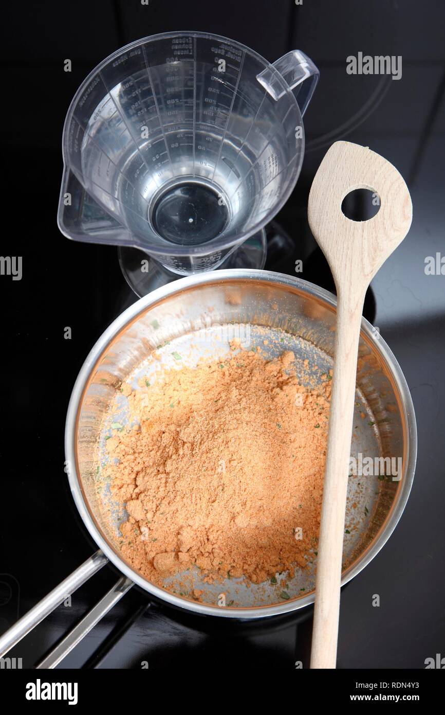 Instant soup, tomato soup Stock Photo