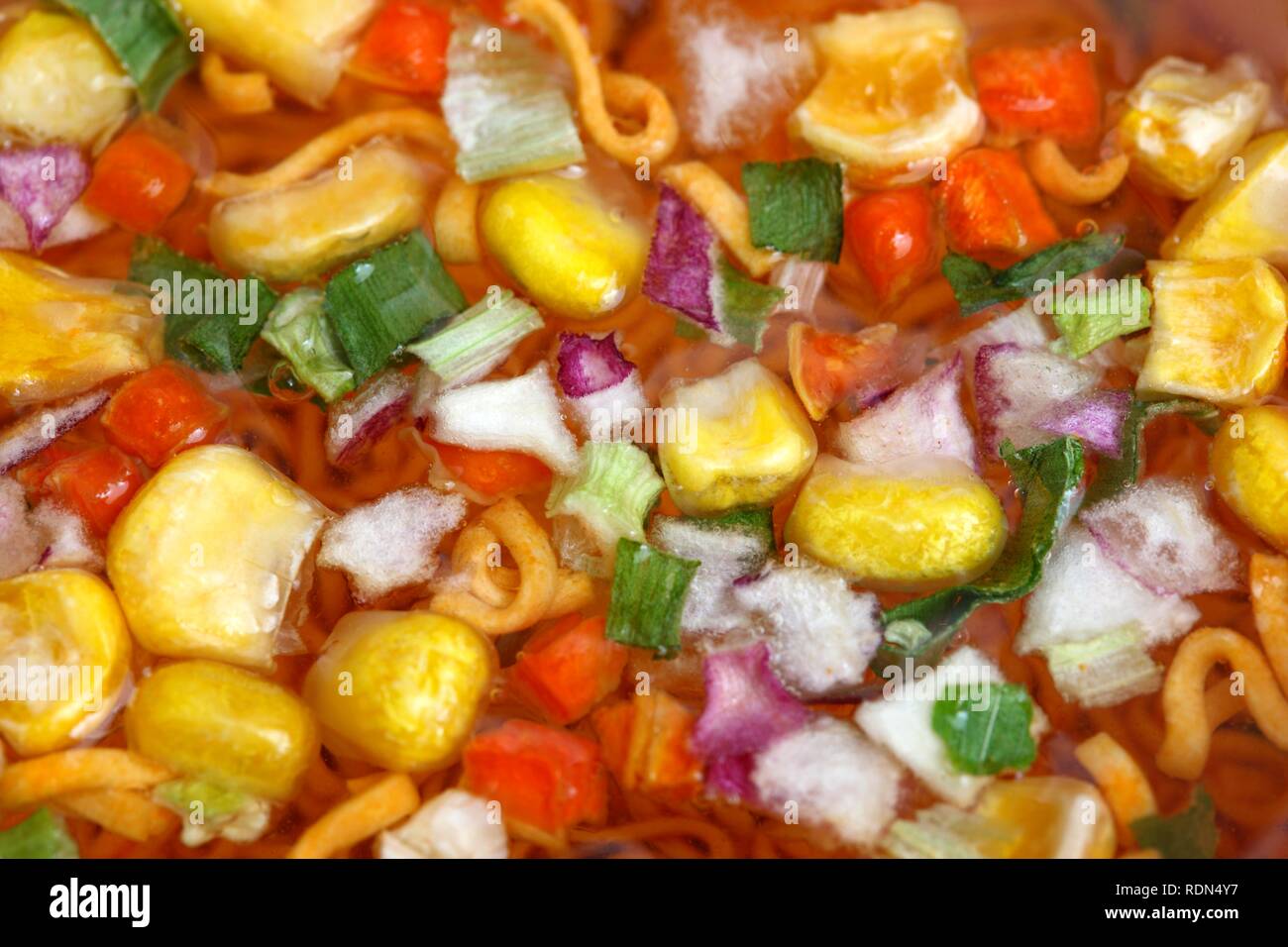 Instant soup, Asian pot noodles Stock Photo Alamy