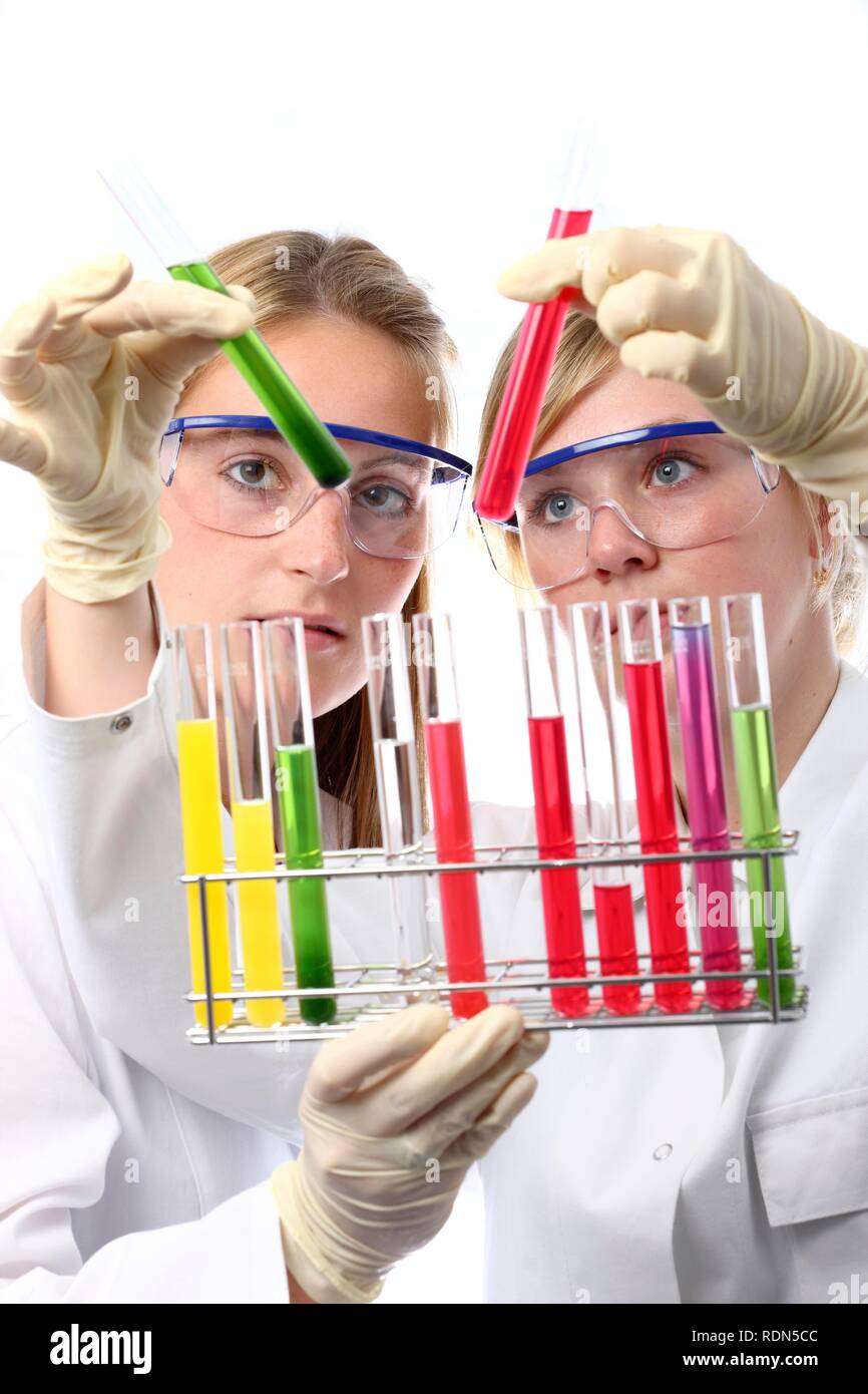 Chemistry laboratory, laboratory technicians at work Stock Photo Alamy