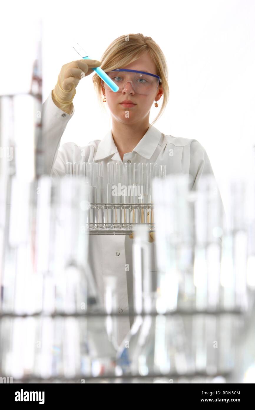 Chemistry laboratory, lab technician at work Stock Photo Alamy