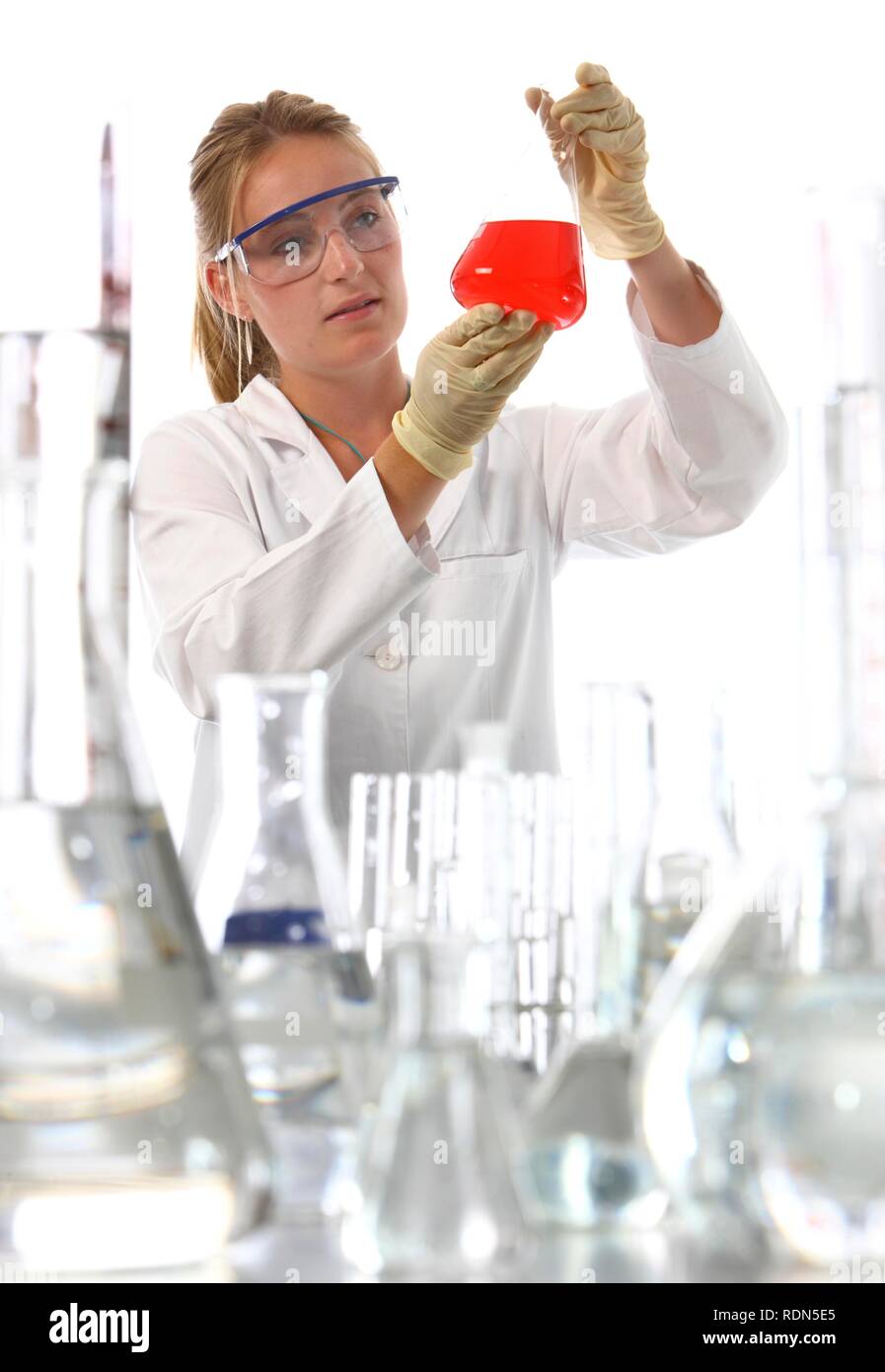 Chemistry laboratory, lab technician at work Stock Photo Alamy