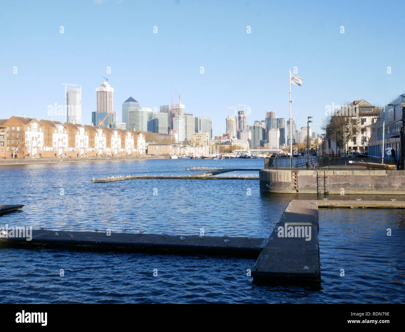 Greenland Dock (formerly Howland Dock) in Surrey Quays, London Stock Photo Alamy