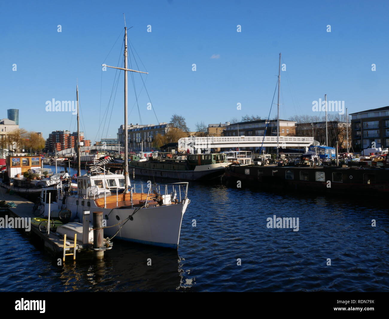Greenland Dock (formerly Howland Dock) in Surrey Quays, London Stock Photo Alamy