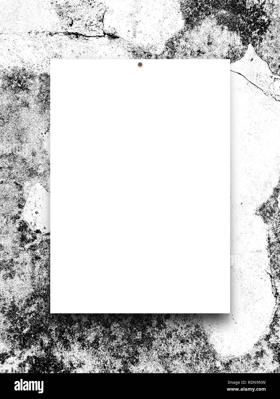 Blank frame on black and white wall background Stock Photo Alamy