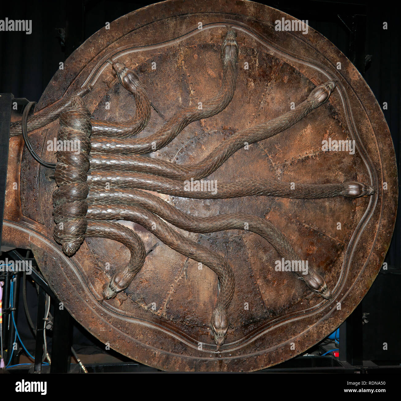 Close-up of the Door to the Chamber of Secrets, Warner Brothers Studio Tour, Leavesdon Stock Photo