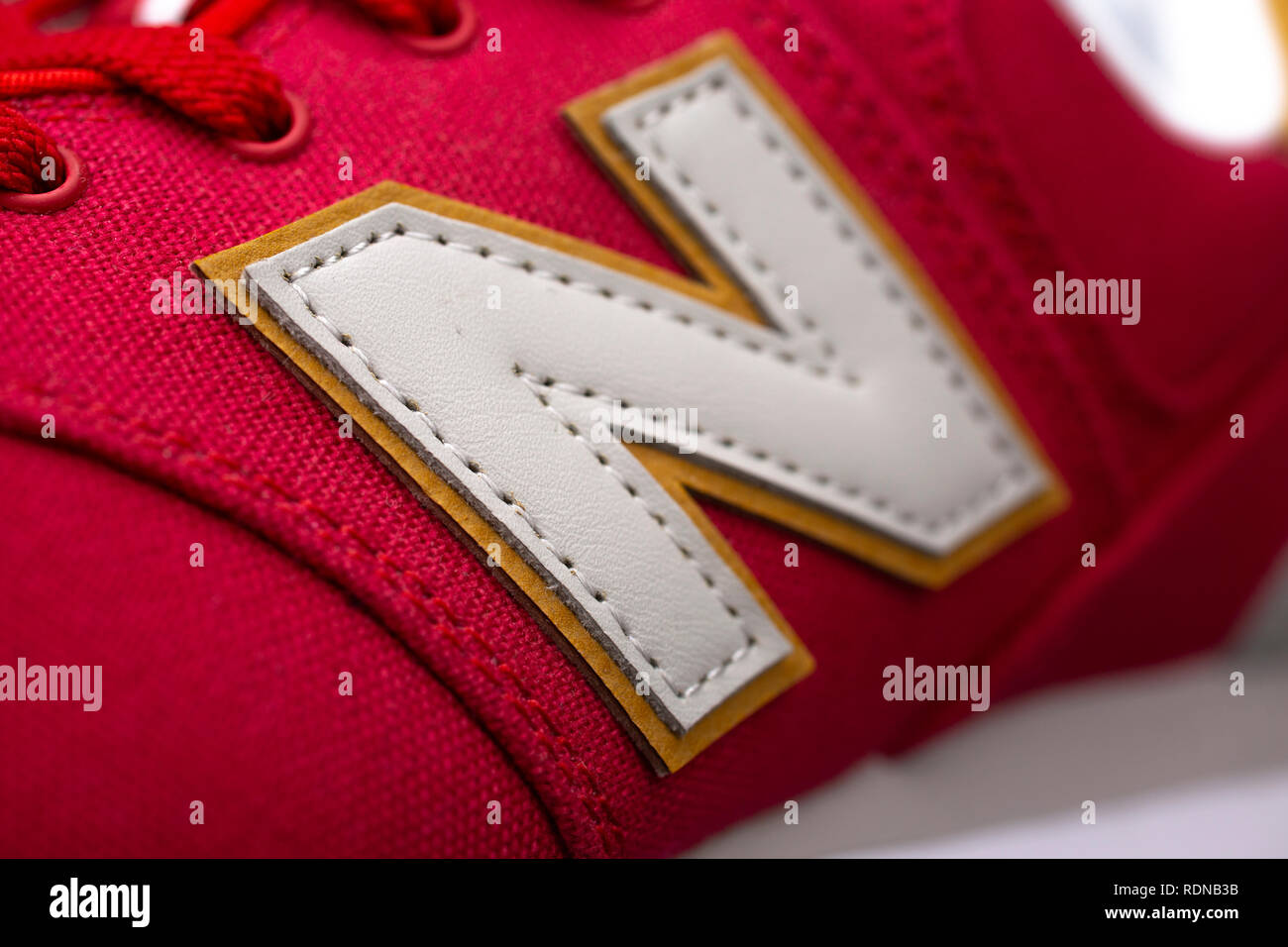 BOSTON, MA, USA, January 2019 - New Balance NB 574 athletic shoes on studio  background. New Balance Athletics one of the world's major sports footwear  manufacturers. Illustrative editorial Stock Photo - Alamy