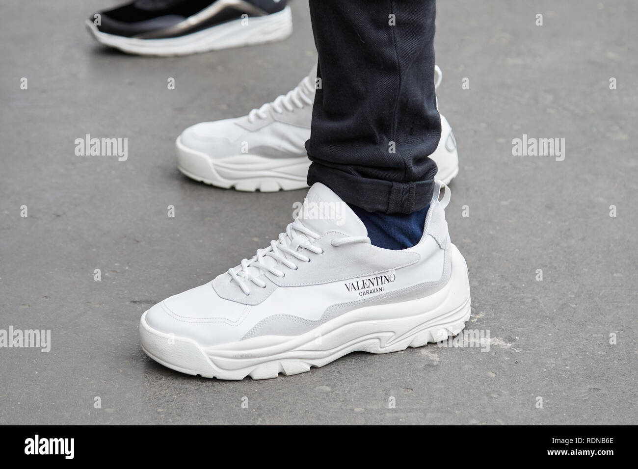 Valentino sneakers street style hi-res stock photography and images - Alamy