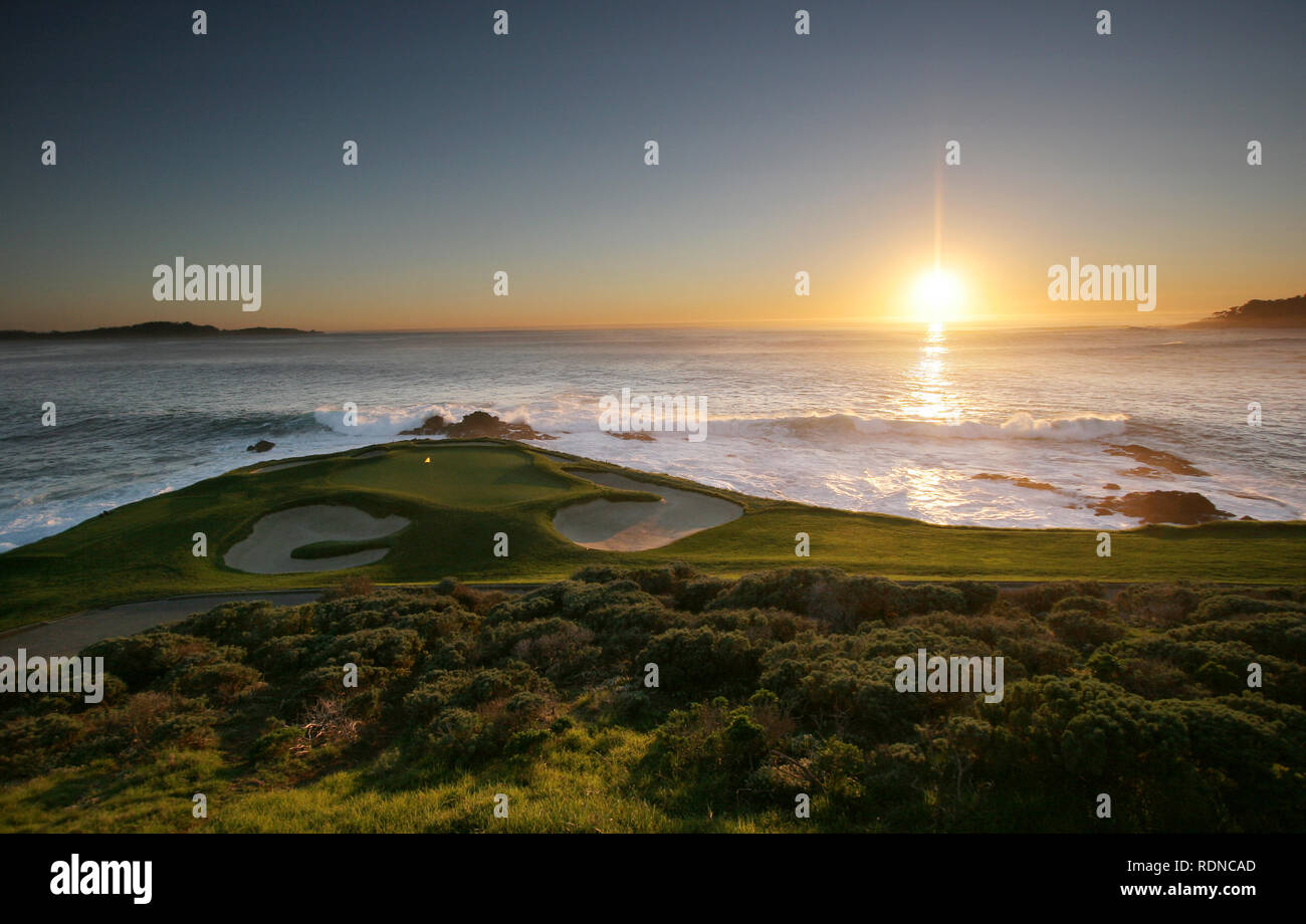 pebble beach golf course california Stock Photo Alamy