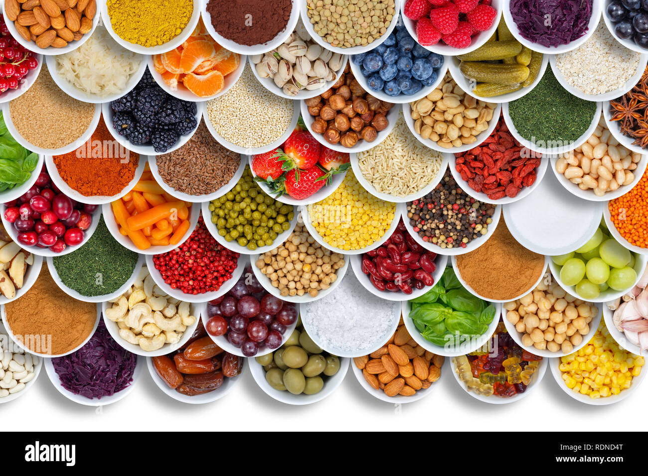 Fruits and vegetables food background spices ingredients berries copyspace copy space from above fruit Stock Photo