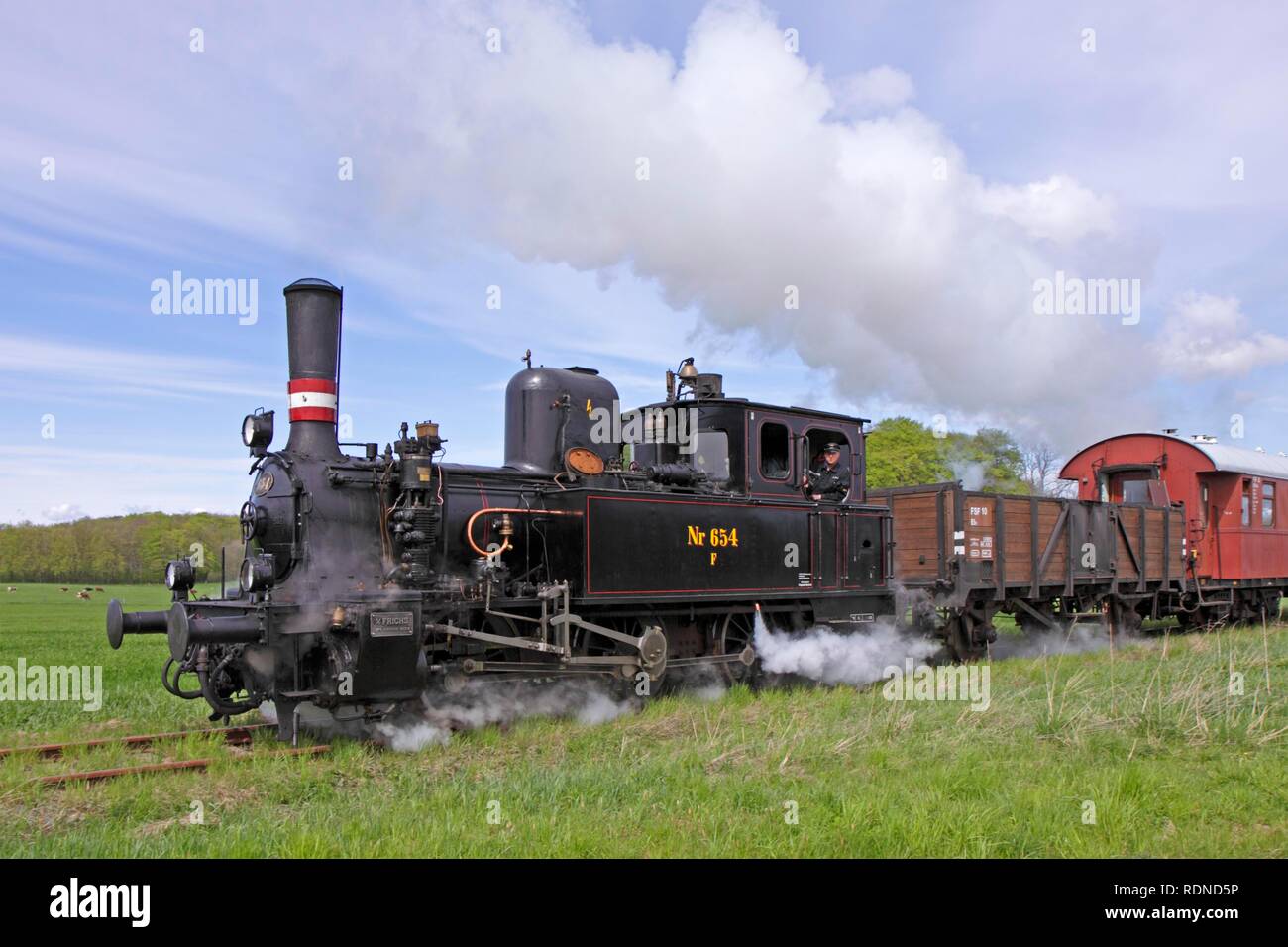 Angeln steam railway, Schlei, Schleswig-Holstein Stock Photo