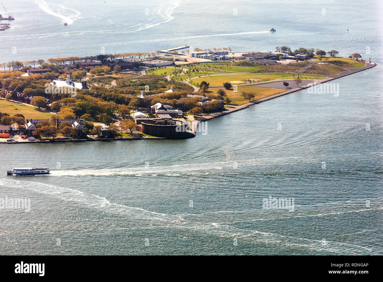 New York, USA, Governors Island National Monument in Upper New York Bay Stock Photo