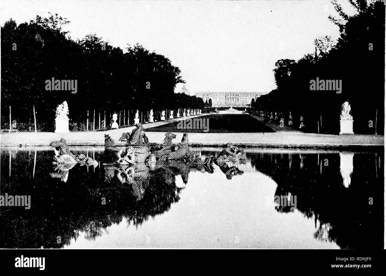 . European and Japanese gardens; papers read before the American Institute of Architects ... Gardens; Gardens. BASIN OF LATONE AND THE PALACE VERSAILLES ning waters,—which led them to bring all these things into their own homes, to add them as so many intimate features of the greater house. But all this instinctive delight in the gar- den, all this acquired skill in garden-making, led on and up to. THE BASIN OF APOLLO VERSAILLES. Please note that these images are extracted from scanned page images that may have been digitally enhanced for readability - coloration and appearance of these illust Stock Photo