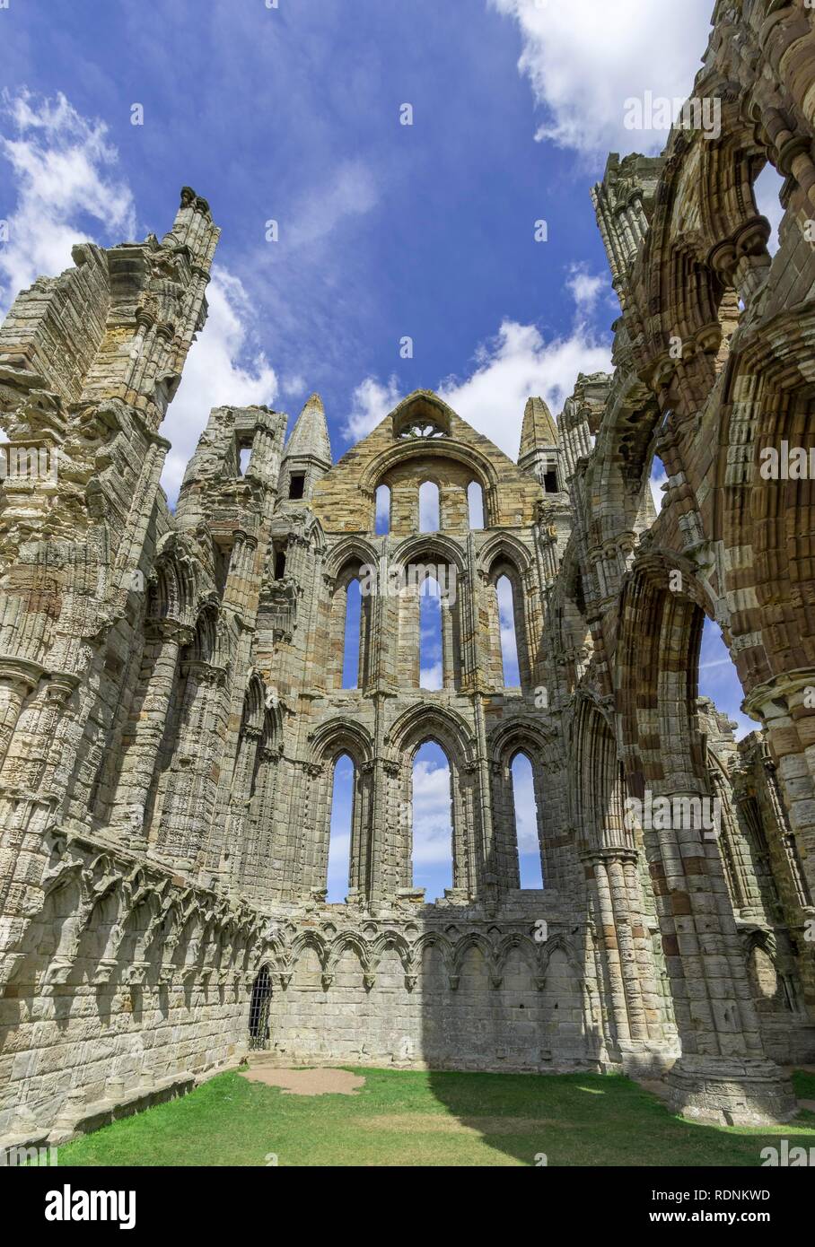 Ruin of the Abbey of Whitby, England, United Kingdom Stock Photo