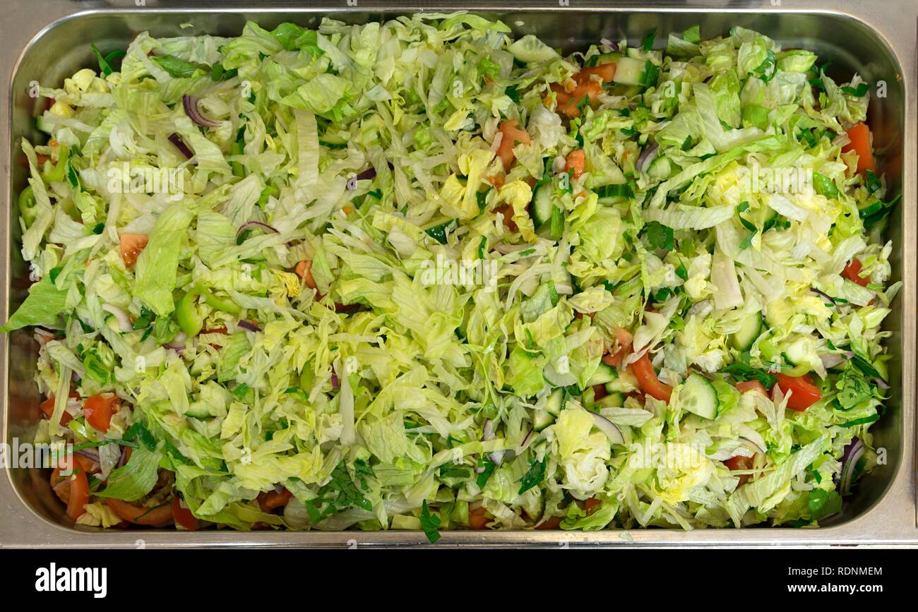 Mixed green salad in a bowl, Germany Stock Photo