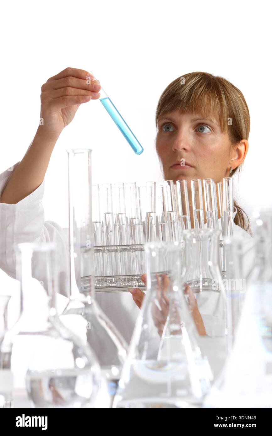 Chemistry laboratory, lab technician at work Stock Photo Alamy