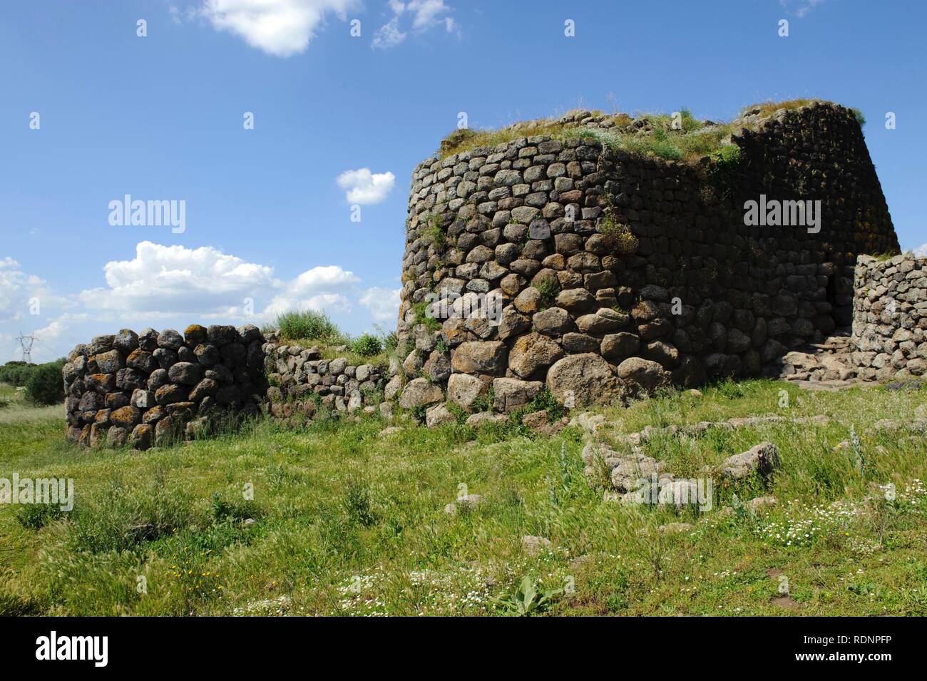 Nuraghe Losa, nuraghic culture, 2nd millennium B. C., Province Oristano, Western Sardinia, Italy, Europe Stock Photo