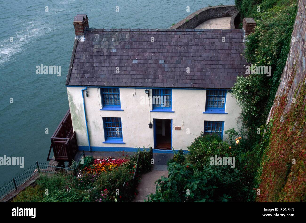 Boat house of Dylan Thomas in Laugharne, Wales, United Kingdom, Europe ...