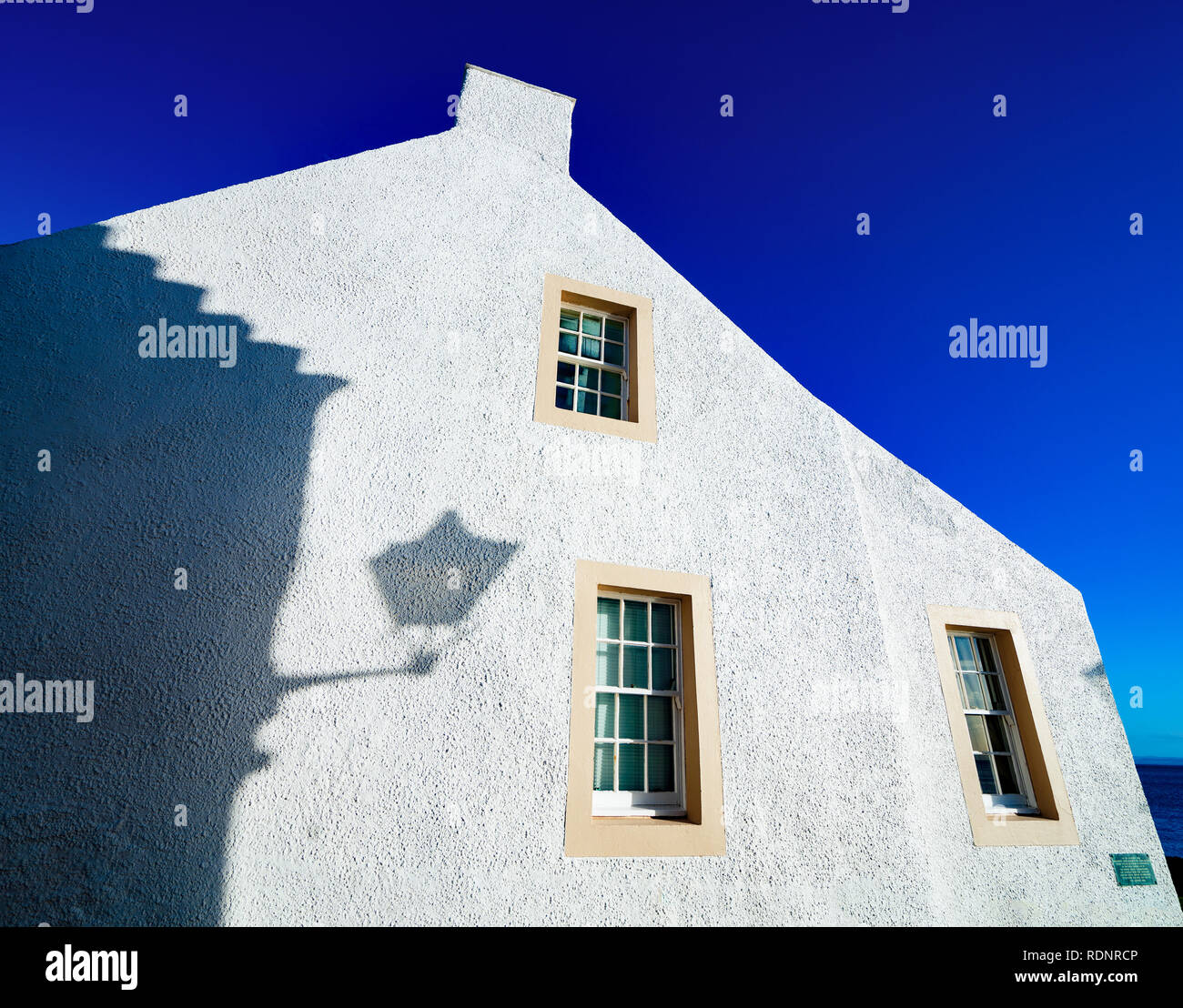 Whitewashed old houses at Pan Ha' in Dysart in Kirkcaldy , Fife