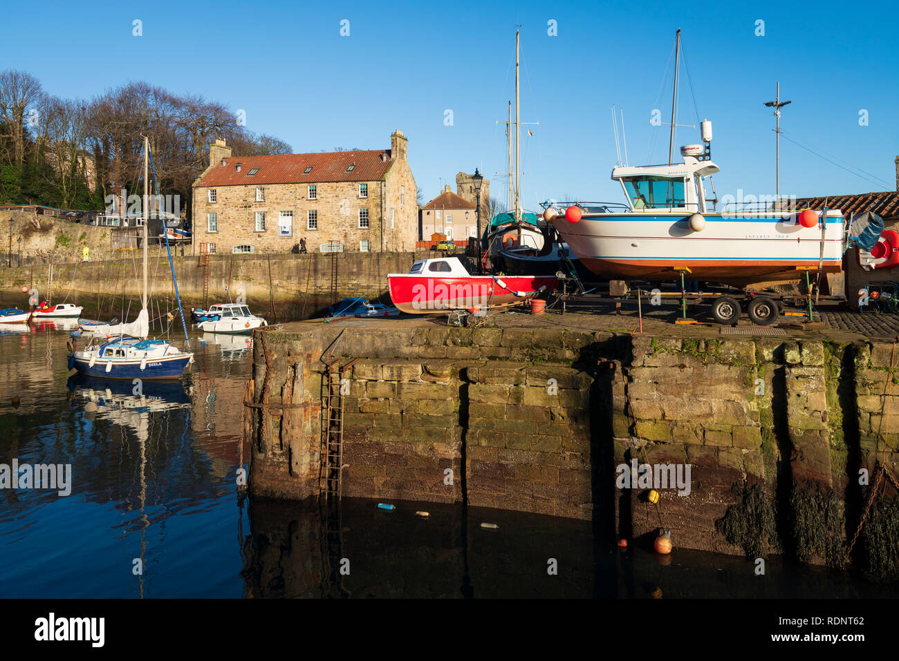 View of harbour at Dysart in Kirkcaldy , Fife, Scotland, UK Stock Photo Alamy