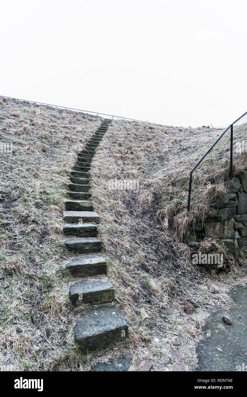 Stone Steps On Hill Stock Photo Alamy