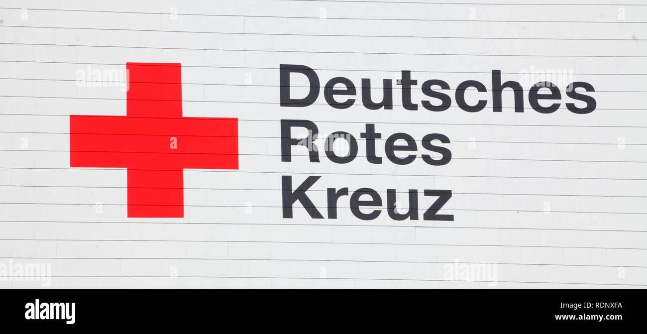 Logo, German Red Cross, Germany Stock Photo