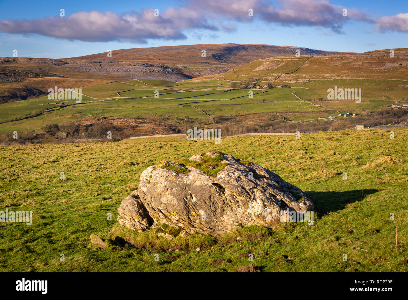 Whernside At 736m (2,415ft), the highest of the Yorkshire Three Peaks is the least popular among walkers perhaps because of its less iconic profile Stock Photo