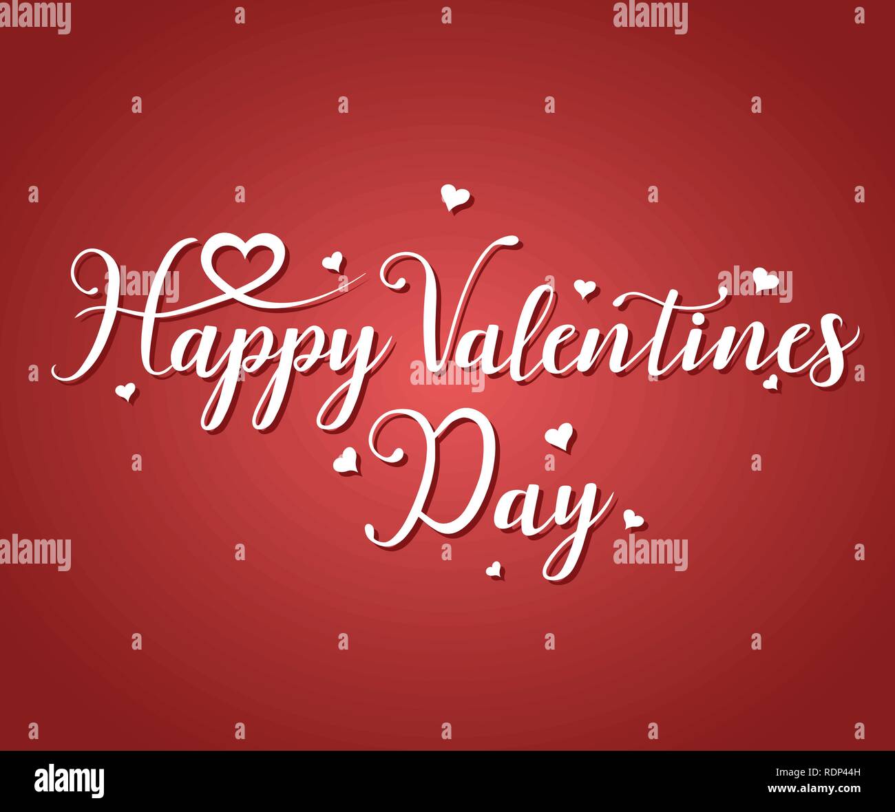 Happy Valentines Day romantic greeting card illustration Stock Vector ...