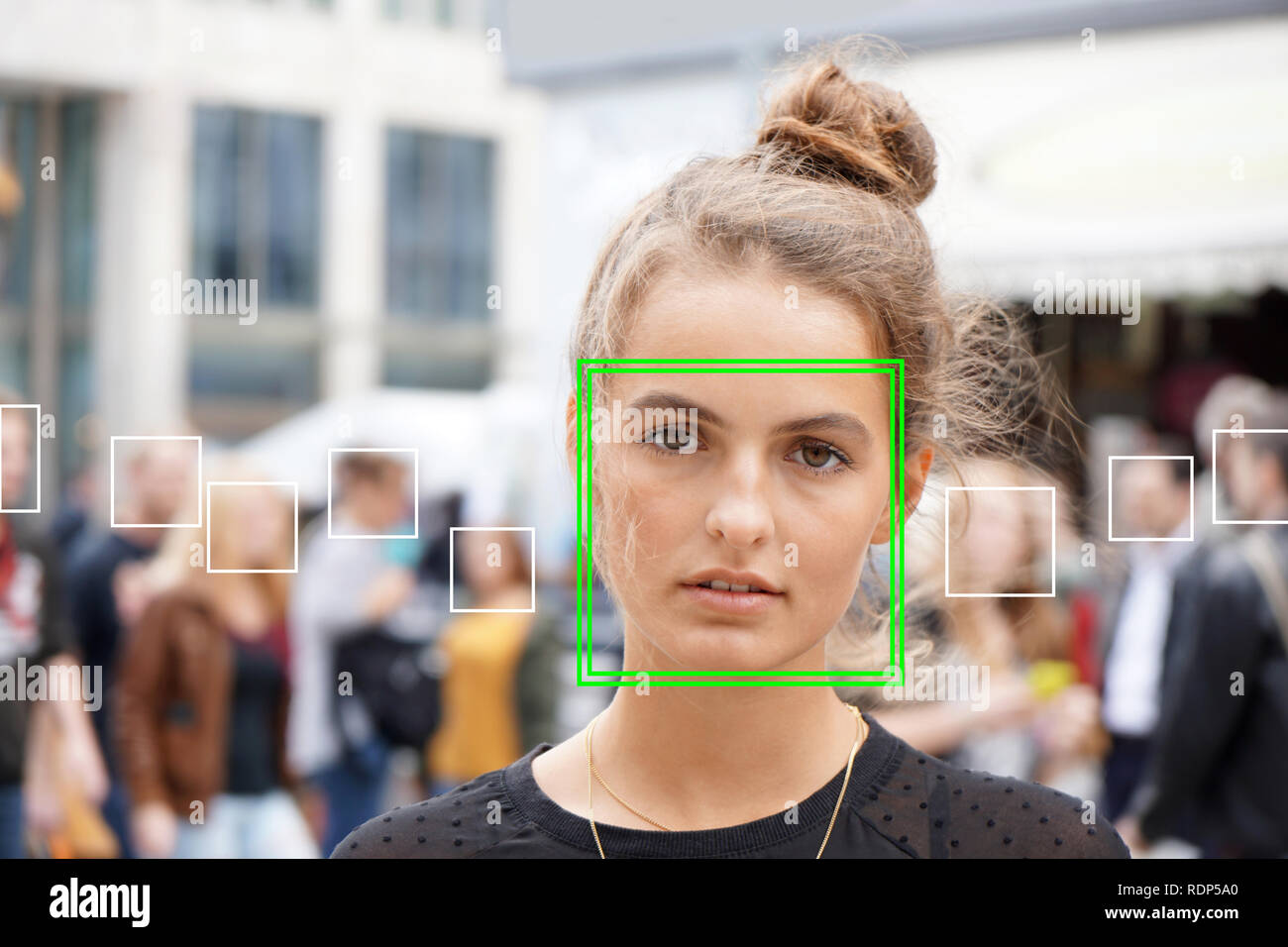 Facial recognition surveillance face hi-res stock photography and