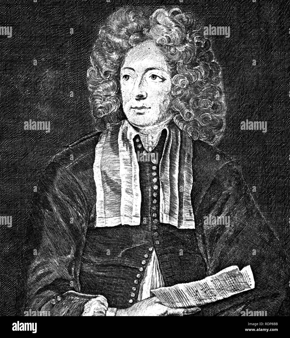 ARCANGELO CORELLI (1653-1713) Italian Baroque musician. Engraving based on 1697 painting. Stock Photo